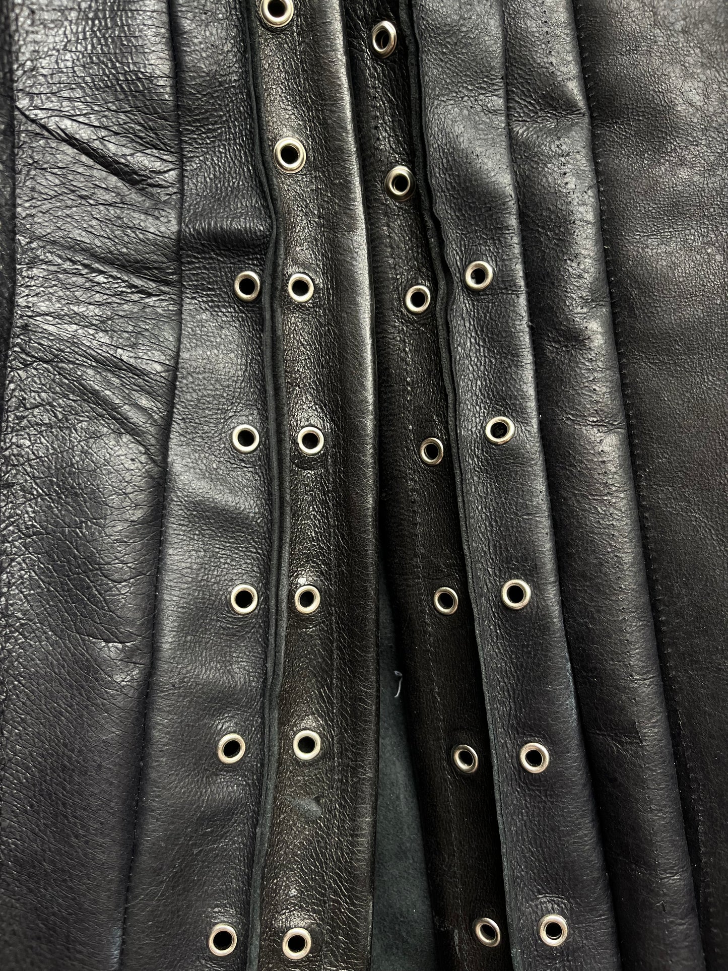 Leather mini dress